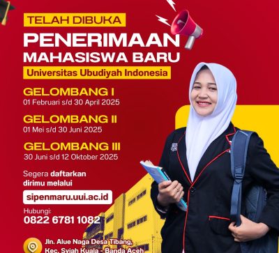 pendaftaran mahasiswa baru Universitas Ubudiyah Indonesia 2025/2026